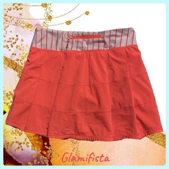 Lululemon Pace Rival Skirt II Electric Coral sz.4 TALL - Picture 2 of 7